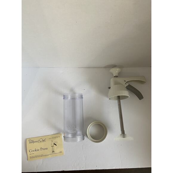Pampered Chef Cookie press With 15 Disc Holiday Christmas #1525 Baking Missing 1 - Picture 11 of 11